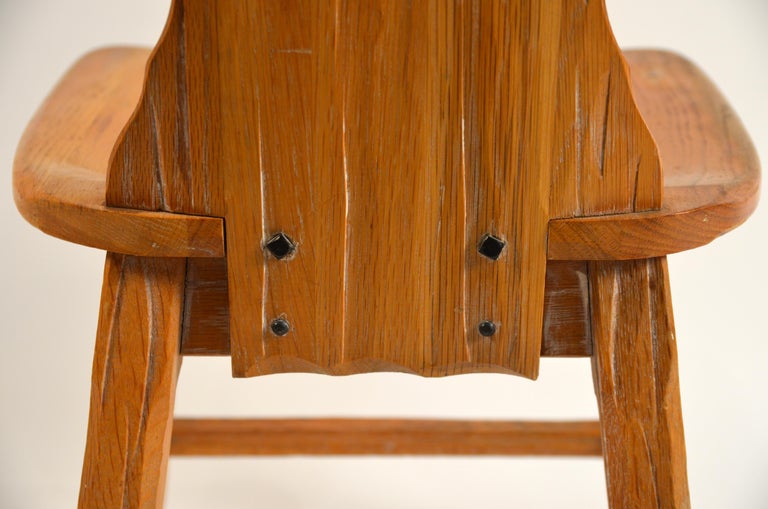 Ranch Oak Side Chair by A. Brandt Co. For Sale at 1stDibs