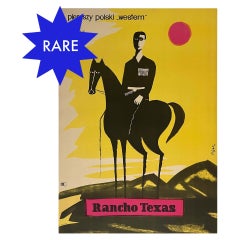 Ranch Texas, Vintage Polish Movie Poster by Jerzy Flisak, 1959