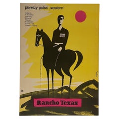 Ranch Texas, Used Polish Movie Poster by Jerzy Flisak, 1959