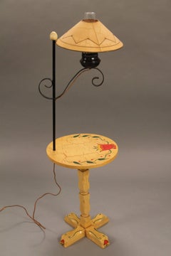 Rancho Period Table with Iron Lamp