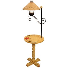Rancho Period Table with Iron Lamp