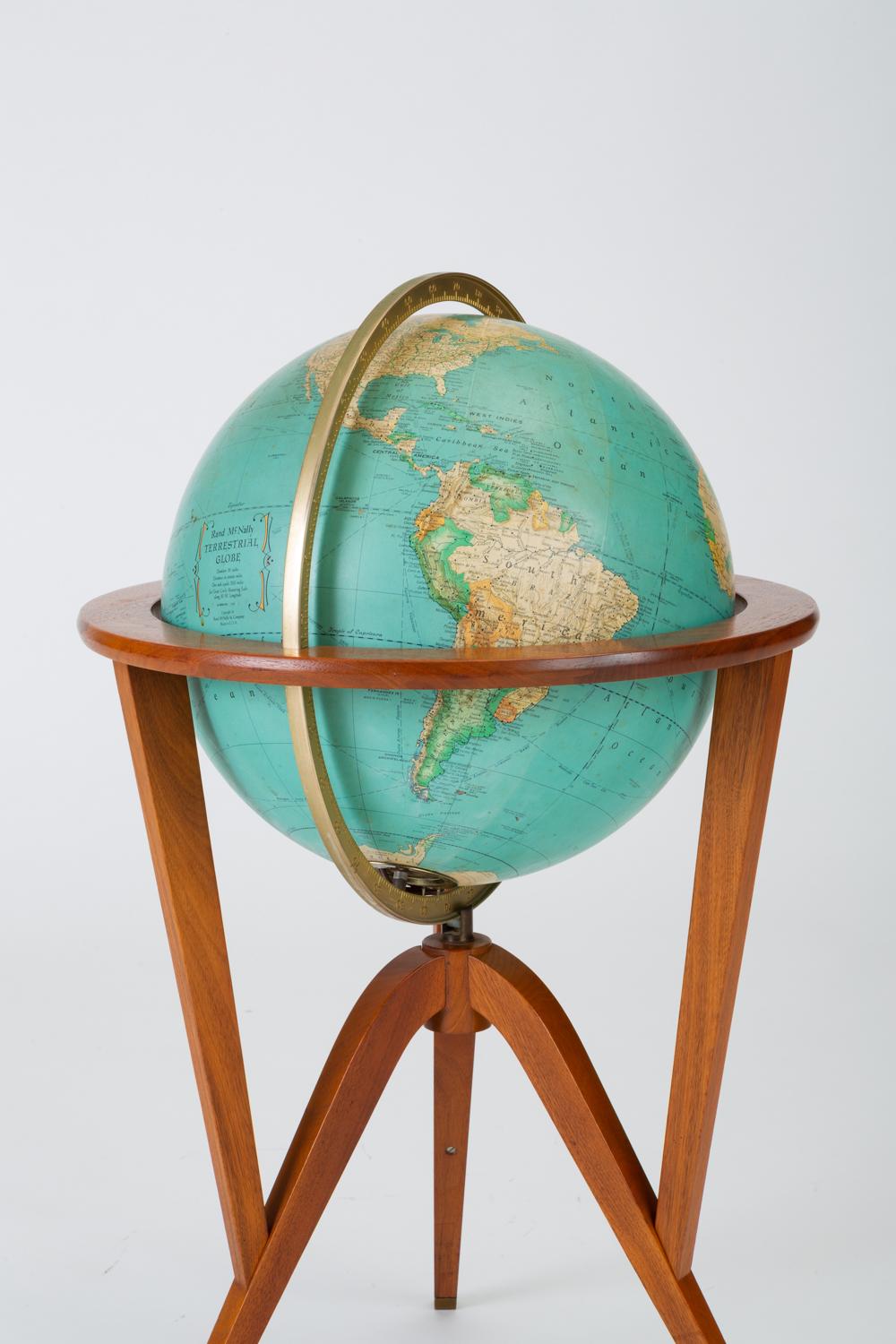 Rand McNally “Cosmopolitan” Globe with Stand by Edward Wormley In Good Condition In Los Angeles, CA