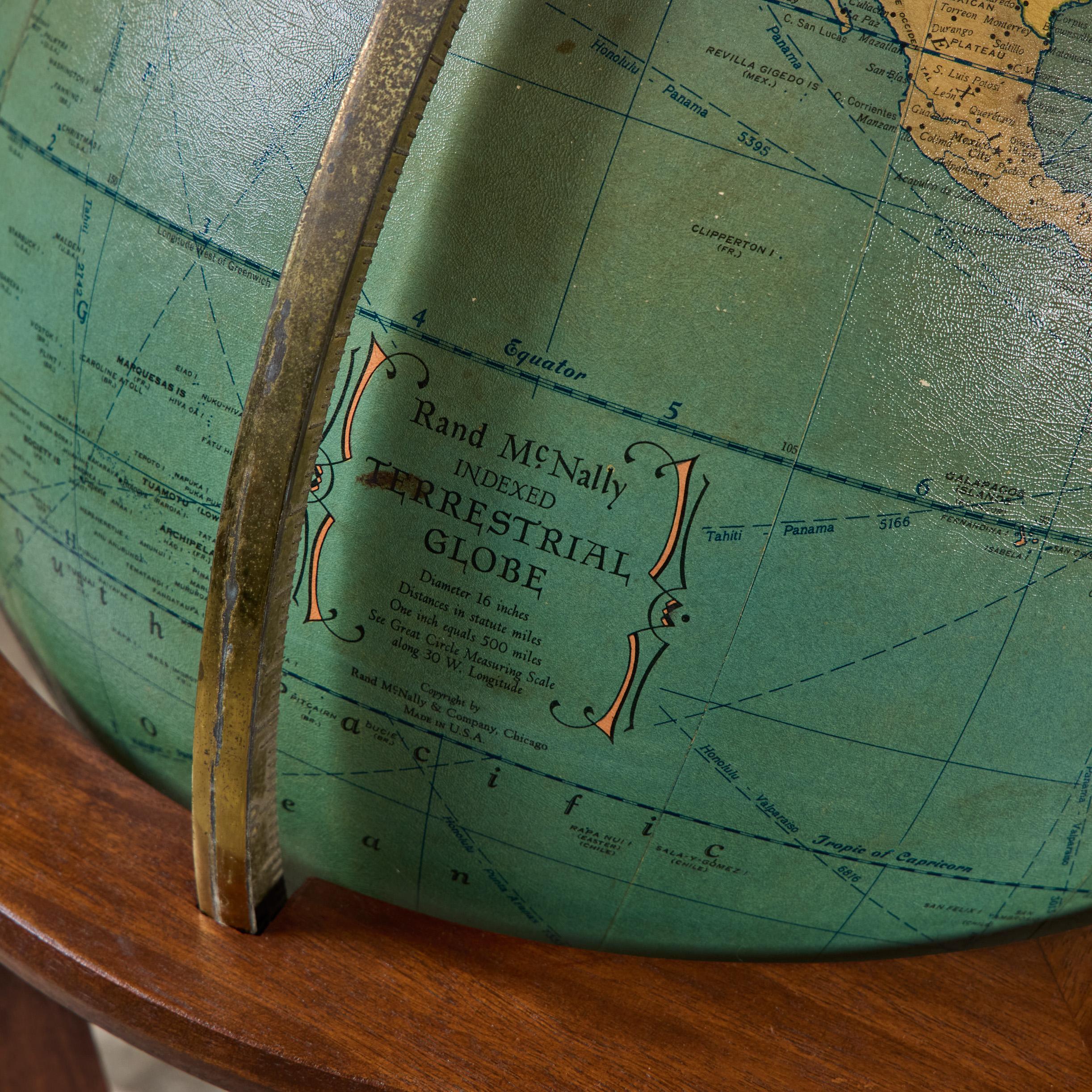 Globo terráqueo iluminado Rand McNally con soporte de Edward Wormley en venta 7