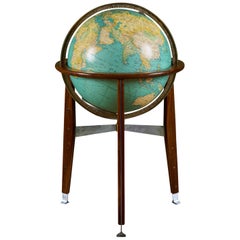 Rand McNally Leuchtglobus mit Stand by Edward Wormley