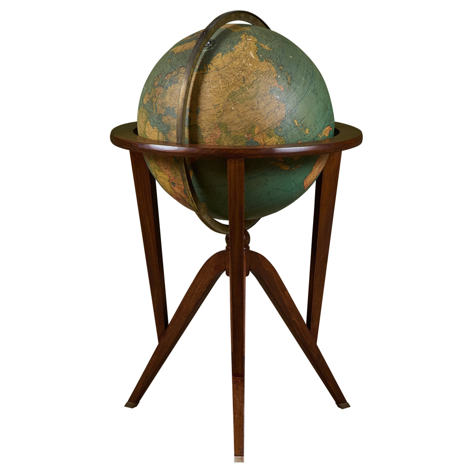 Globo terráqueo iluminado Rand McNally con soporte de Edward Wormley en venta