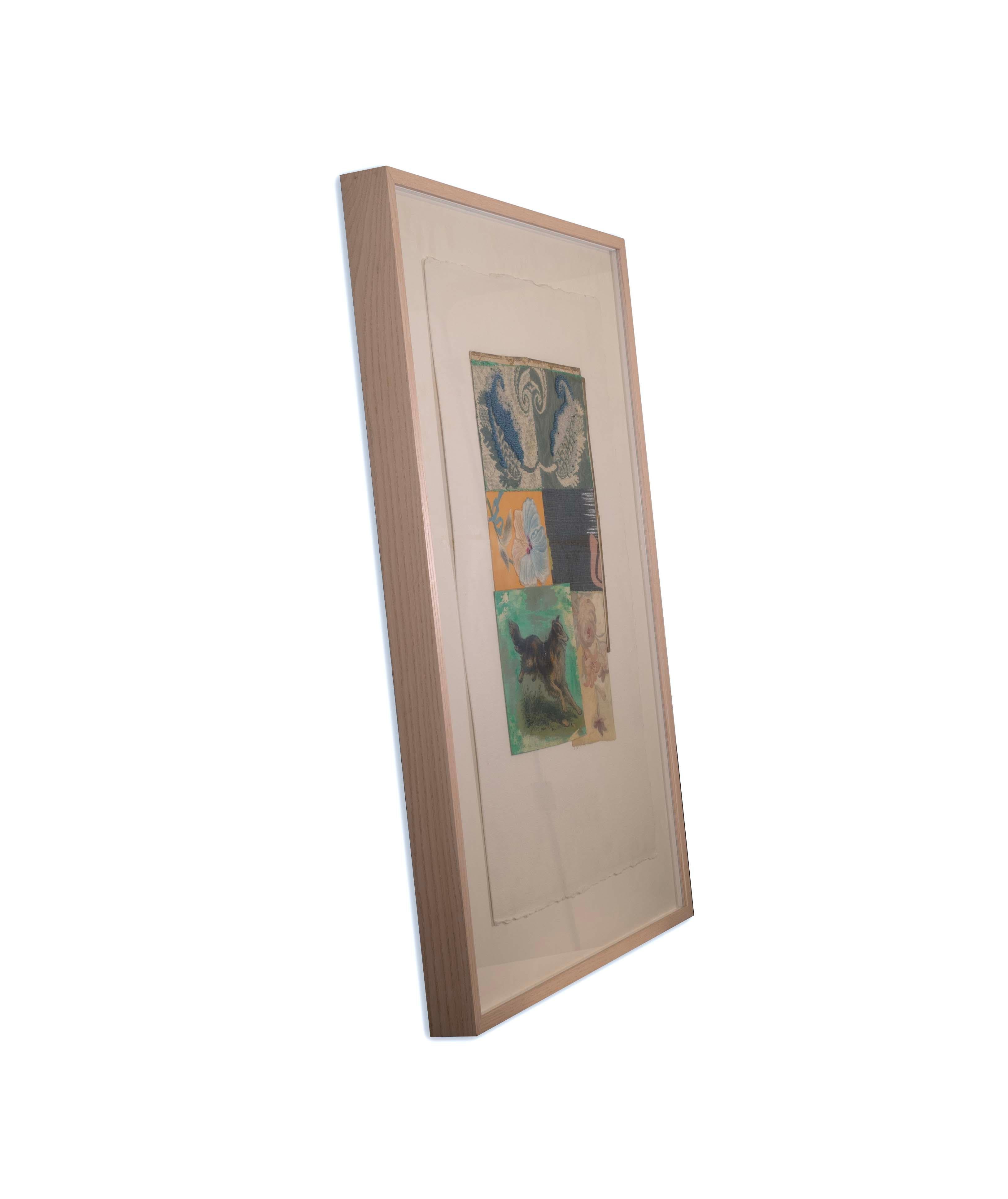 Randa Newland Ohne Titel (Collie) Contemporary Mixed Media & Collage Gerahmt 2002 im Angebot 6