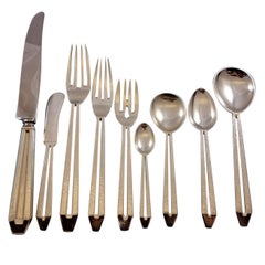 Randahl Sterling Silver Flatware Set for 12 Service 113 Pieces Arts & Crafts