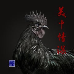 Randal Ford - Ayam Cemani Rooster 2023, Printed After