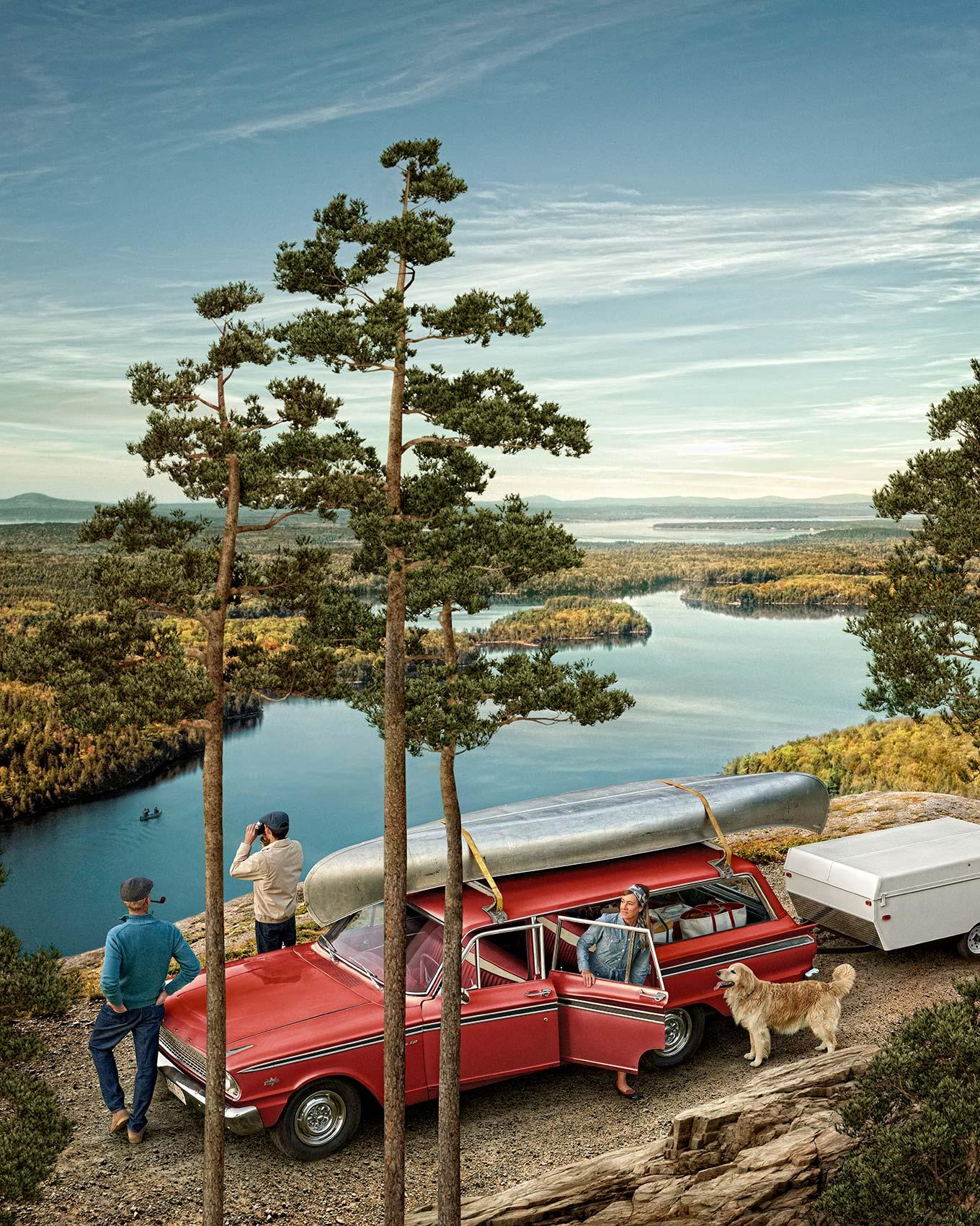 Randal Ford - The lookout at Acadia, photographie 2023, imprimée d'après