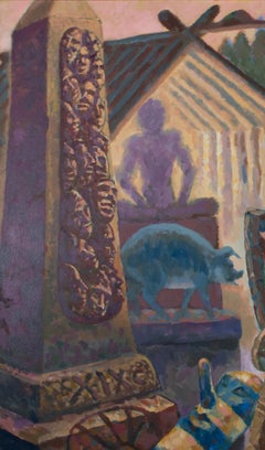 « Little Audrey Goes on a Trip #2 », peinture originale de Randall Berndt