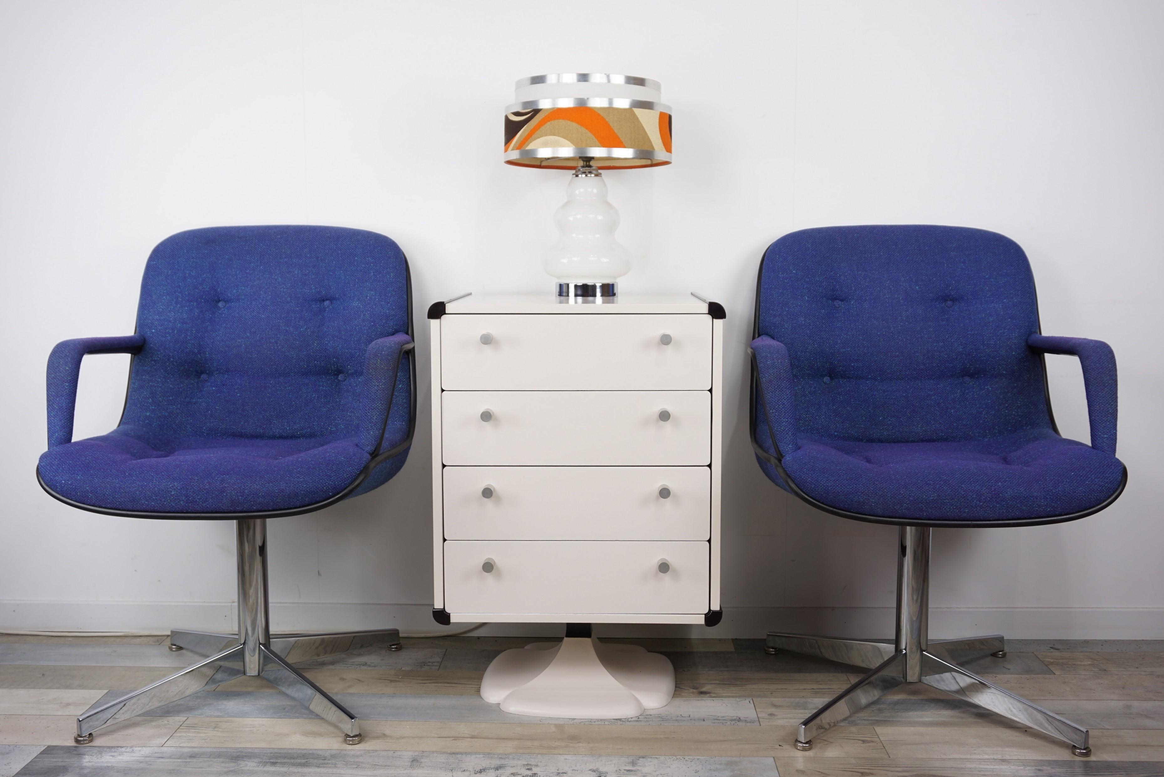 Randall Buck 1970s Design Pair of Armchairs 451 Model by Strafor 5