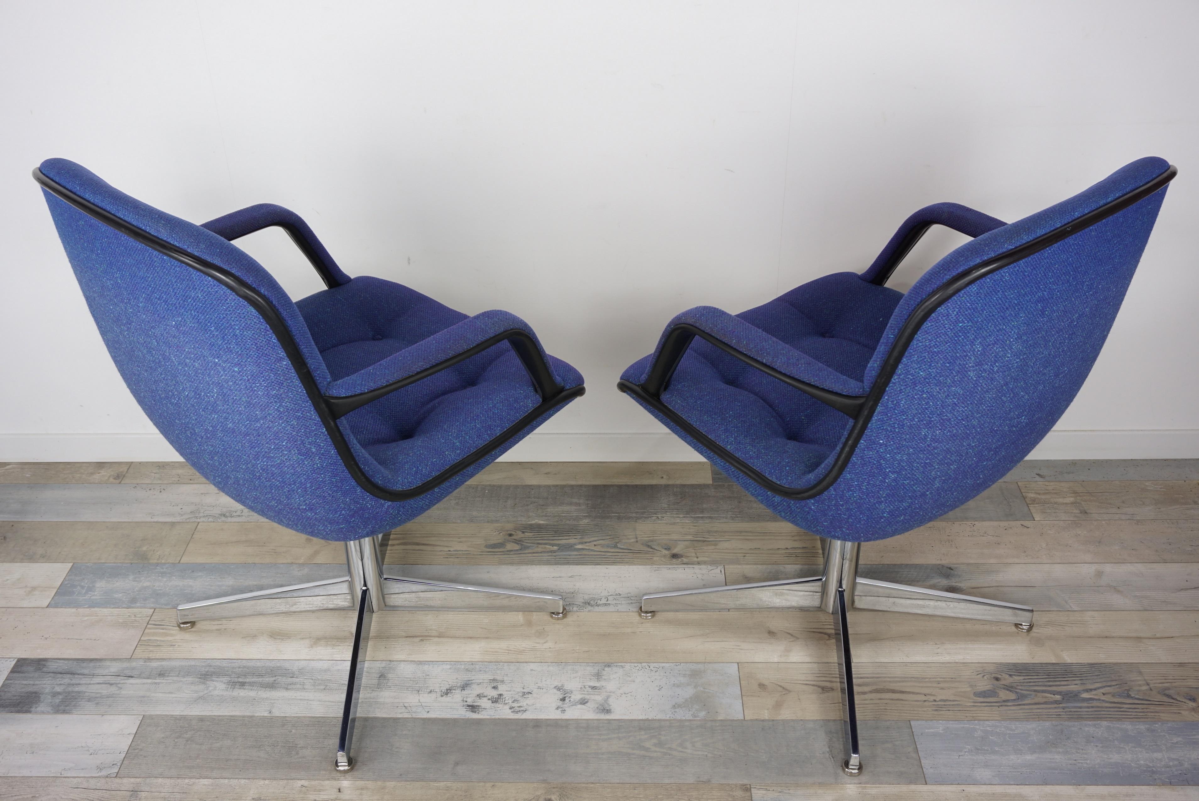 20ième siècle Randall Buck Paire de fauteuils design des années 1970 Modèle 451 par Strafor