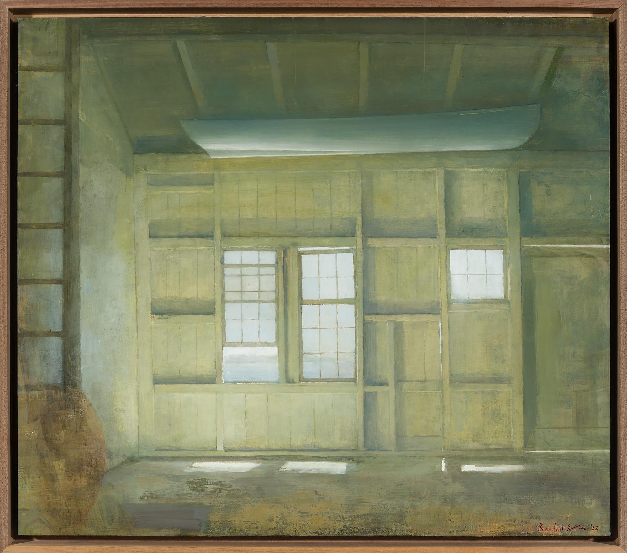 Landscape Painting Randall Exon - Boathouse