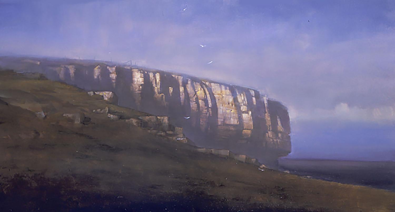 Randall Exon Landscape Painting - Cliffs Near Early's Farm