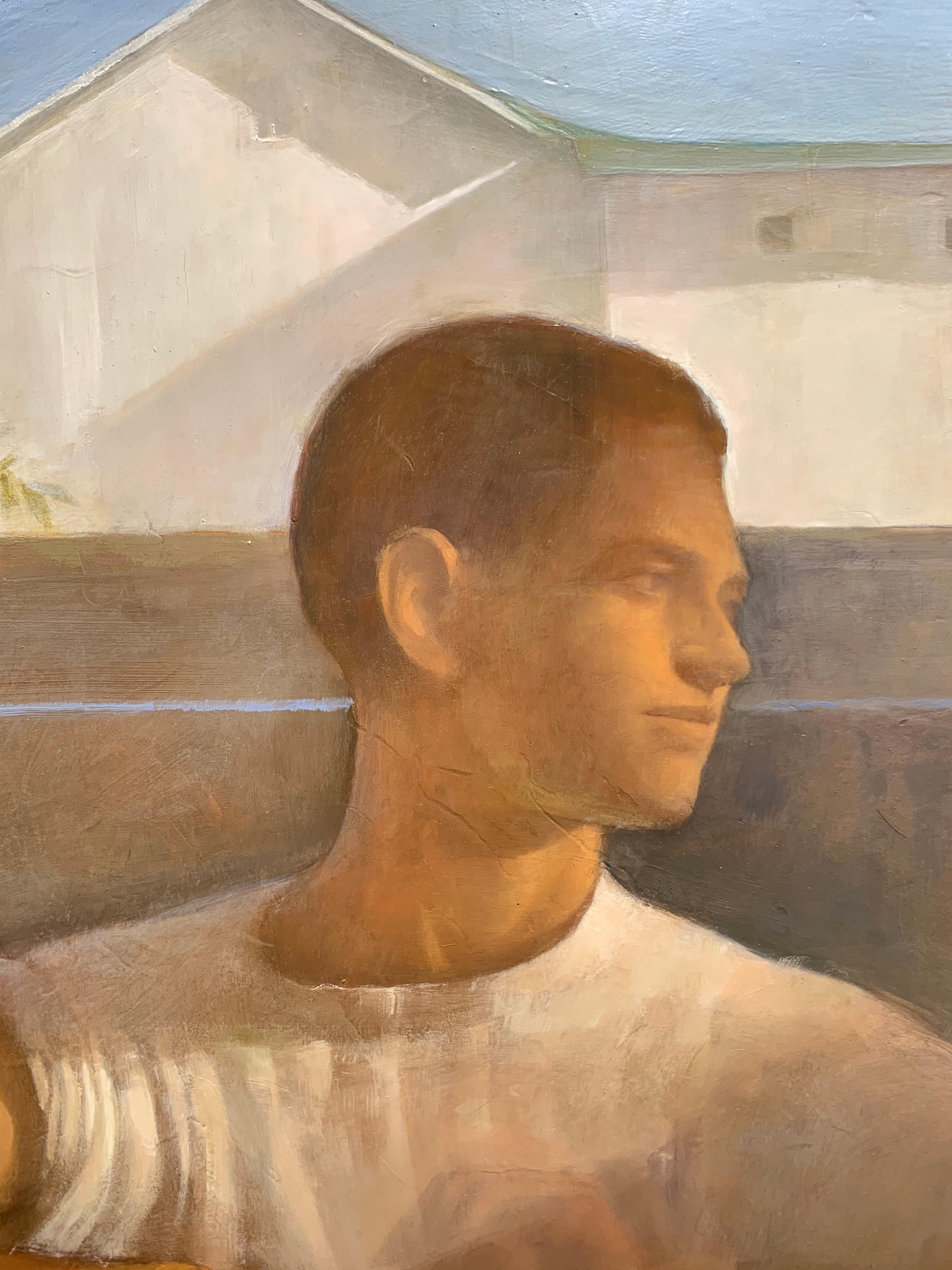 Matthew (Männerporträt) – Painting von Randall Exon