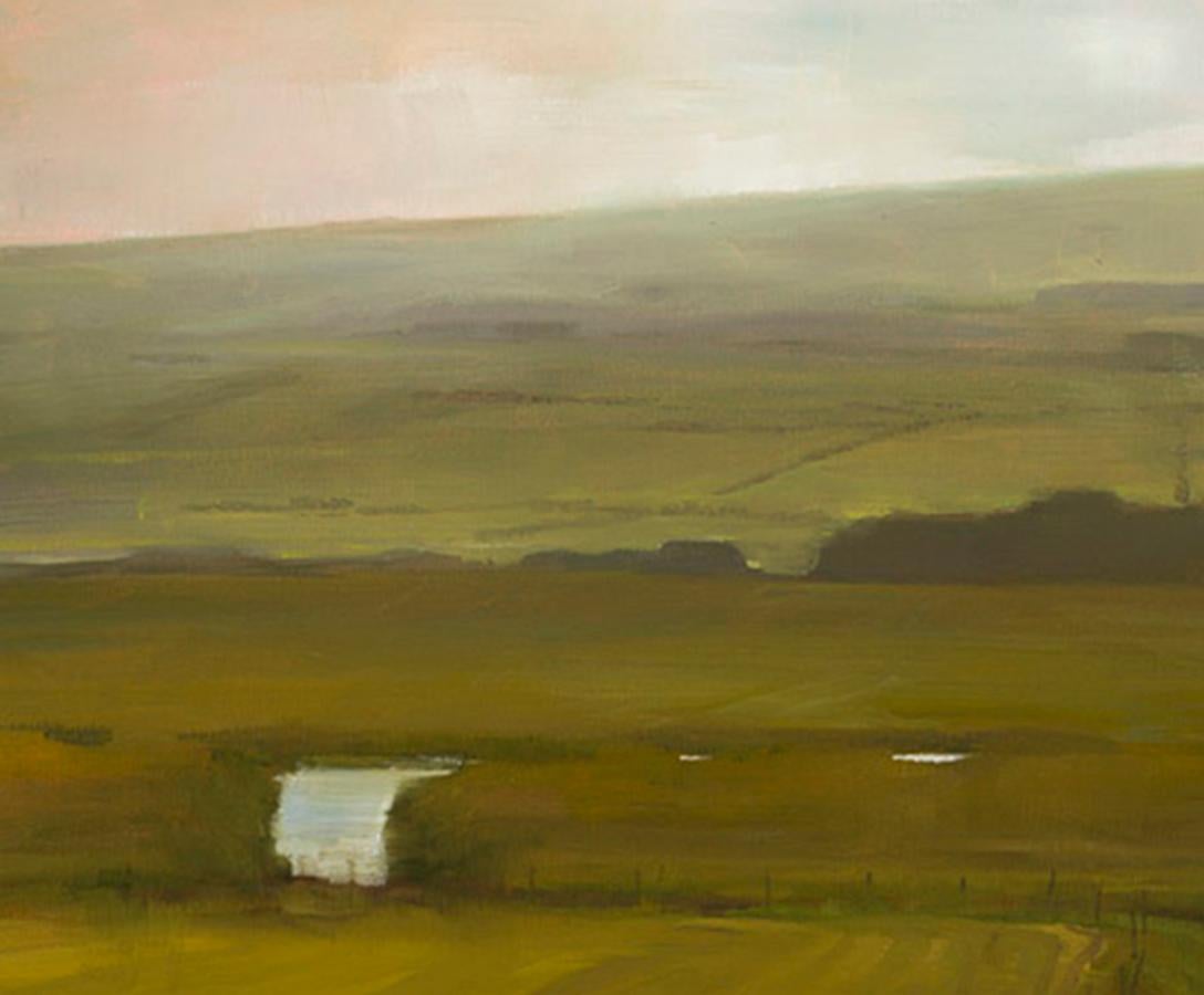 El fondo del río - Landscape Painting Marrón de Randall Exon