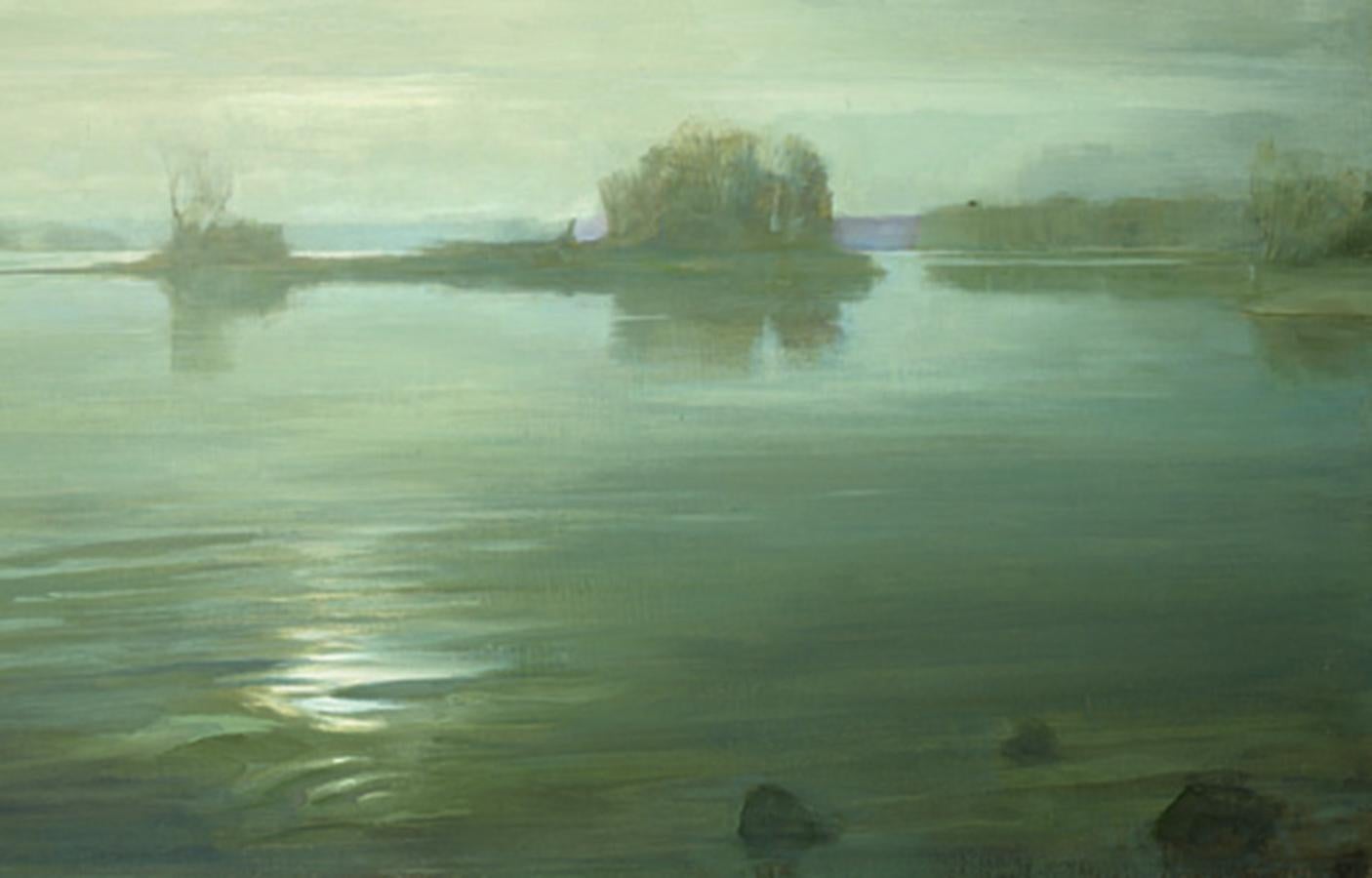 Winter on the River  - Painting by Randall Exon