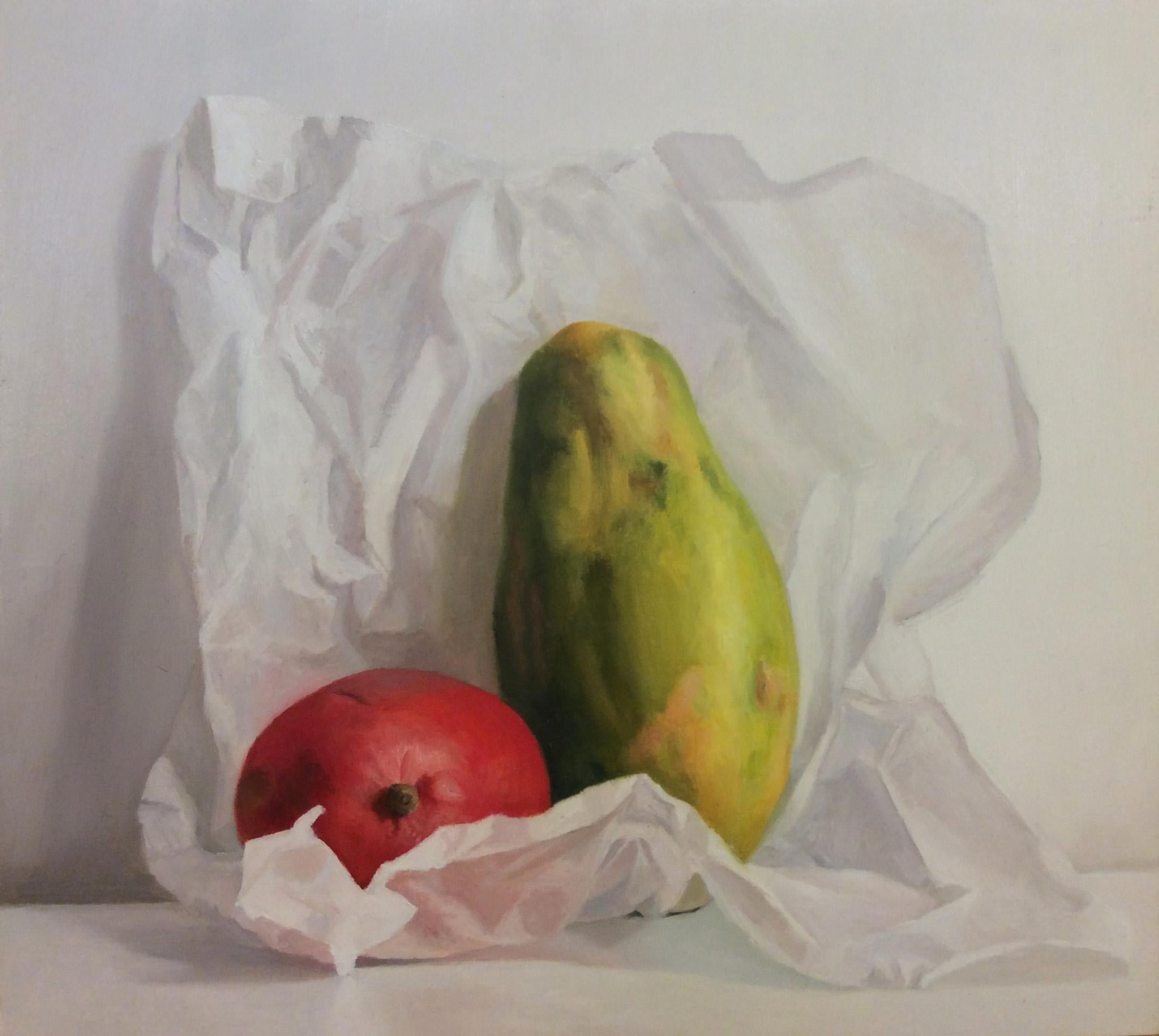 Randall Mooers Still-Life Painting - Covet (Mango & Papaya)