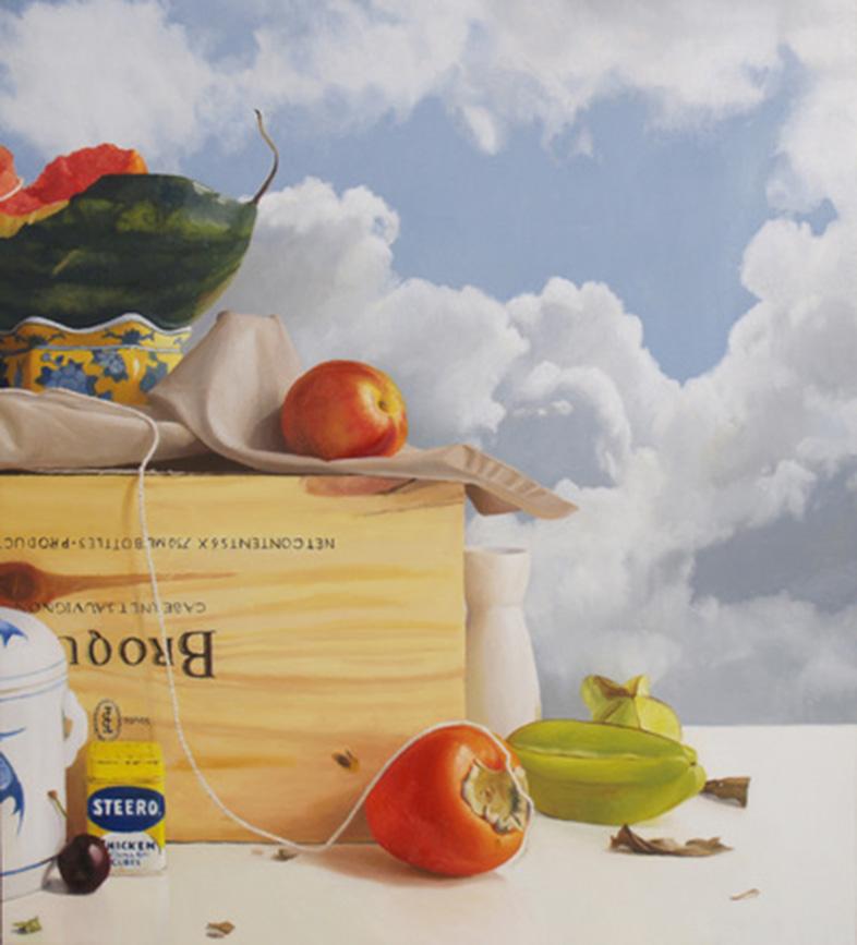 Randall Mooers Still-Life Painting - Nectarine