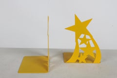 Randall Schwartz Designed MCM Yellow Star Metal Bookends for Moxie