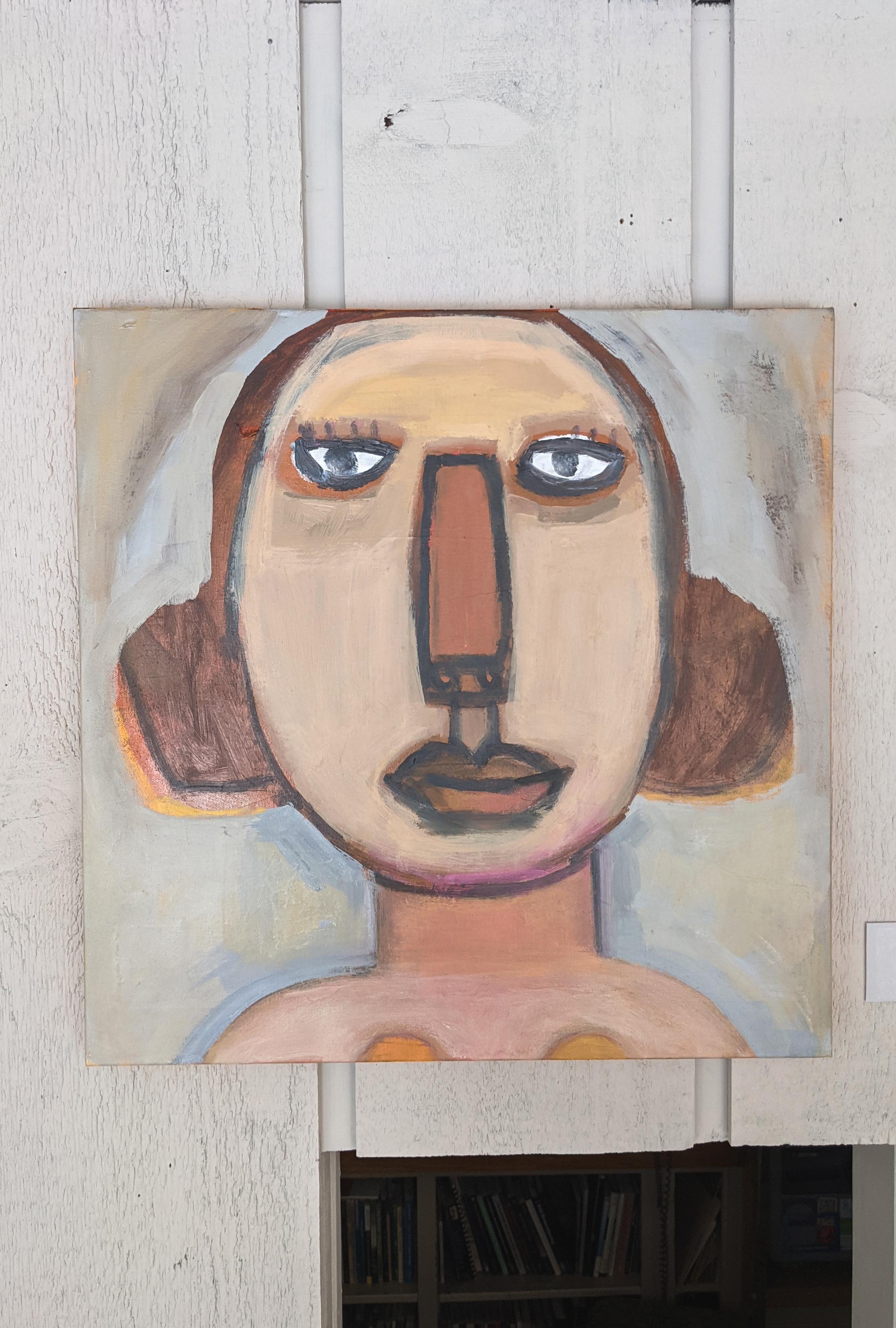 Femme abstraite I, acrylique sur toile, 20 x 20 pouces (côtés peints en orange), $750

L'œuvre de Randee Levine suit le mouvement expressionniste abstrait, permettant à la pose d'un trait de peinture d'informer le suivant. Par ce processus de