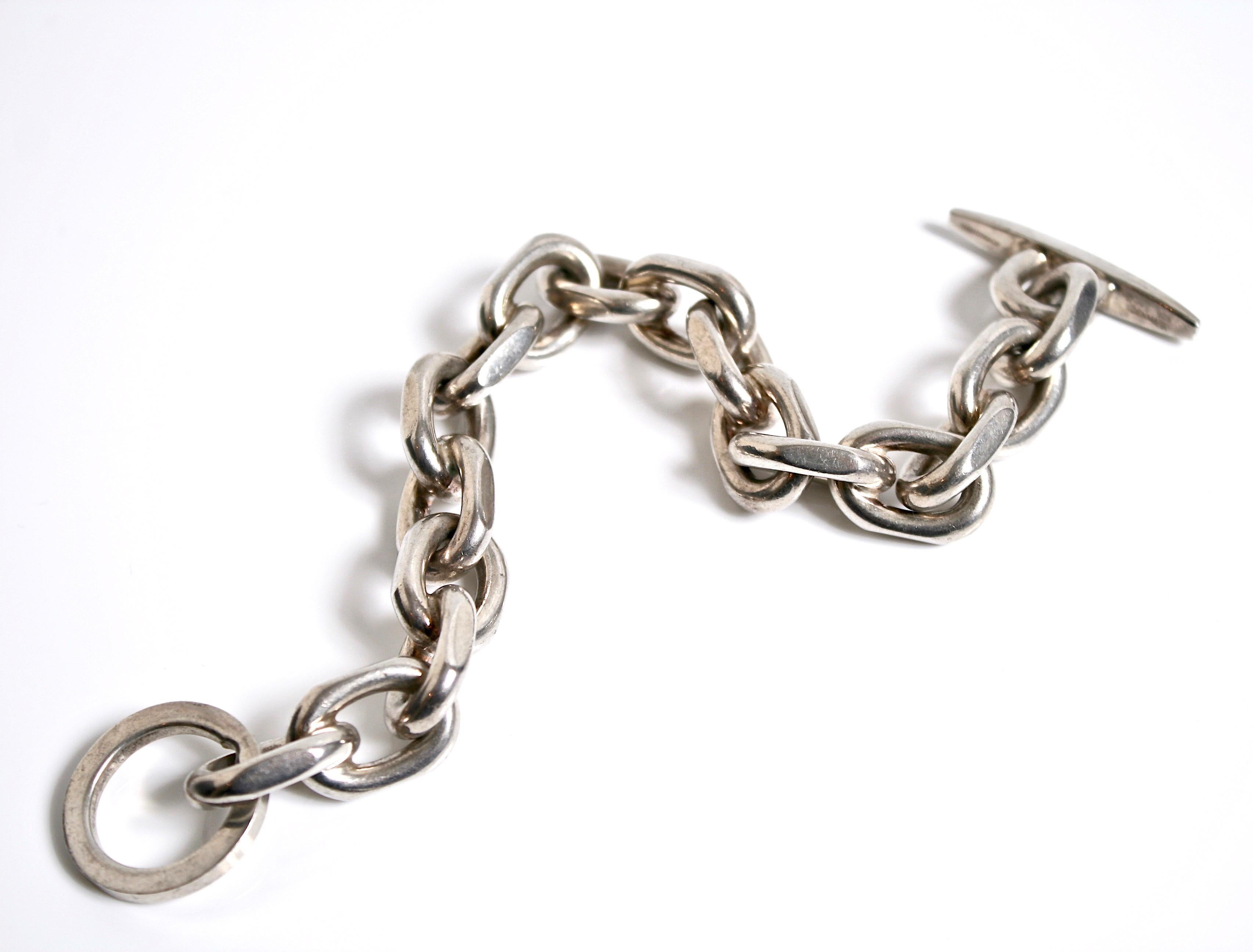 Randers Dänemark Sterling Silber schweres Kettenarmband (Modernistisch)