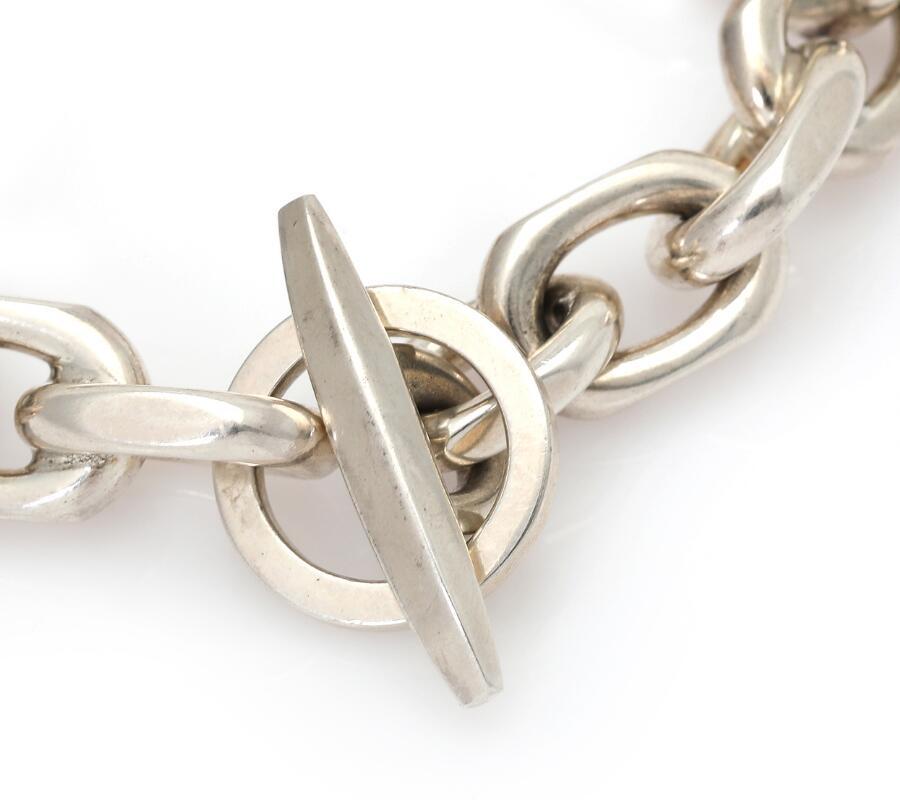 Randers Denmark Sterling Silver Heavy Chain Bracelet For Sale 1