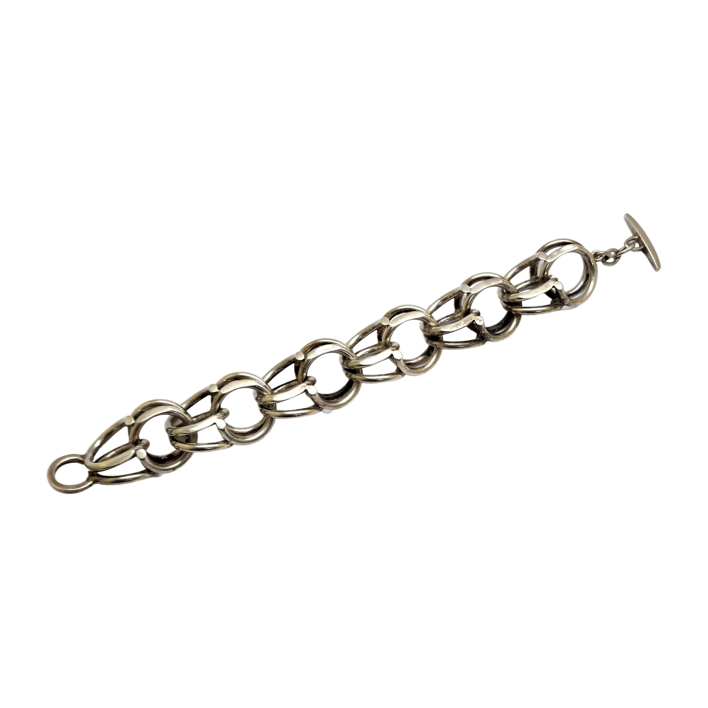 Randers Denmark Sterling Silver Heavy Link Bracelet For Sale 5