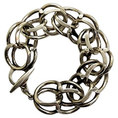 Randers Denmark Sterling Silver Heavy Link Bracelet