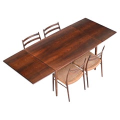 Randers Mobelfabrik rosewood extendable dining table Denmark 1960