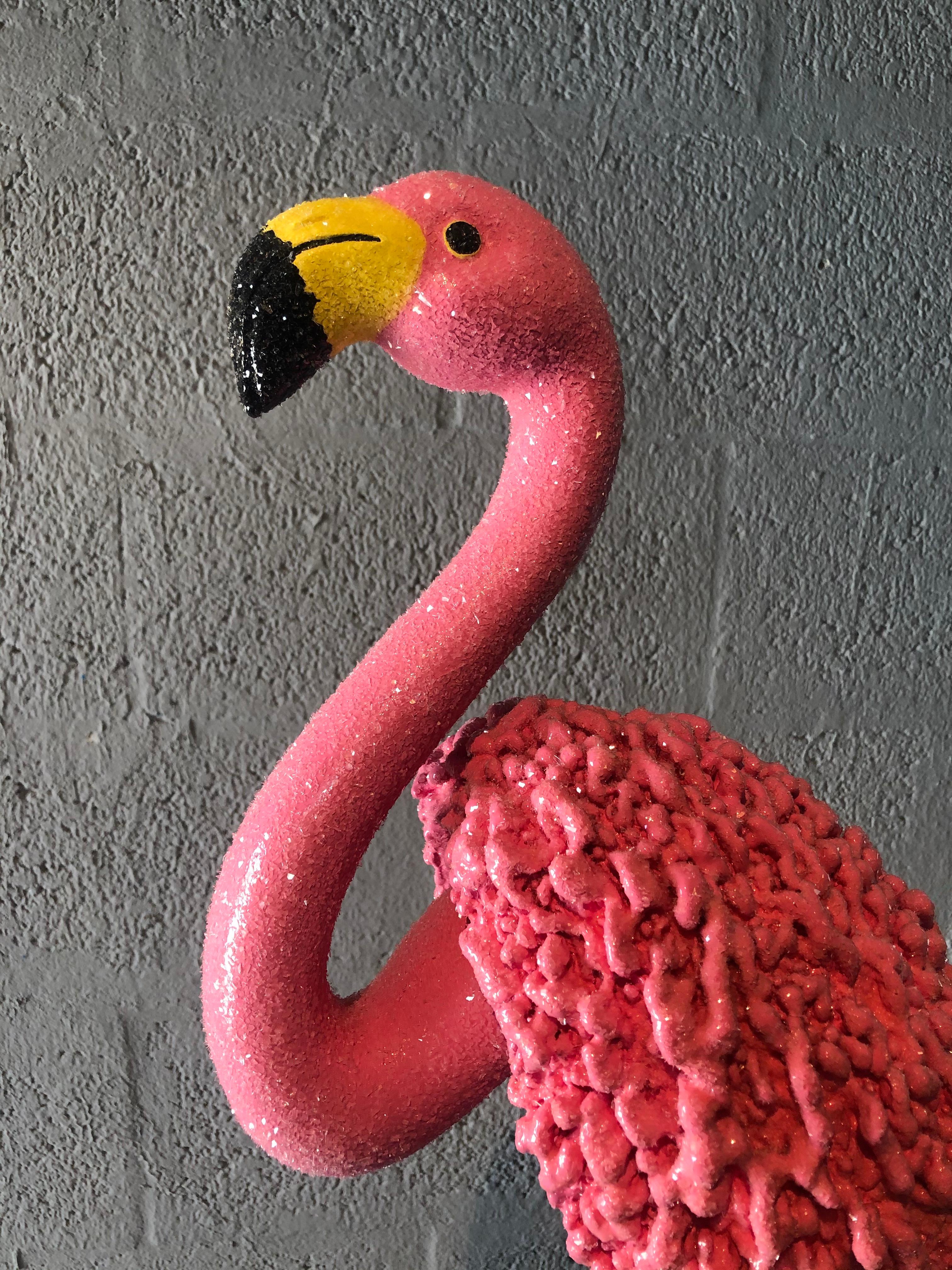 Flamingo Dance - Sculpture by Randi Grantham