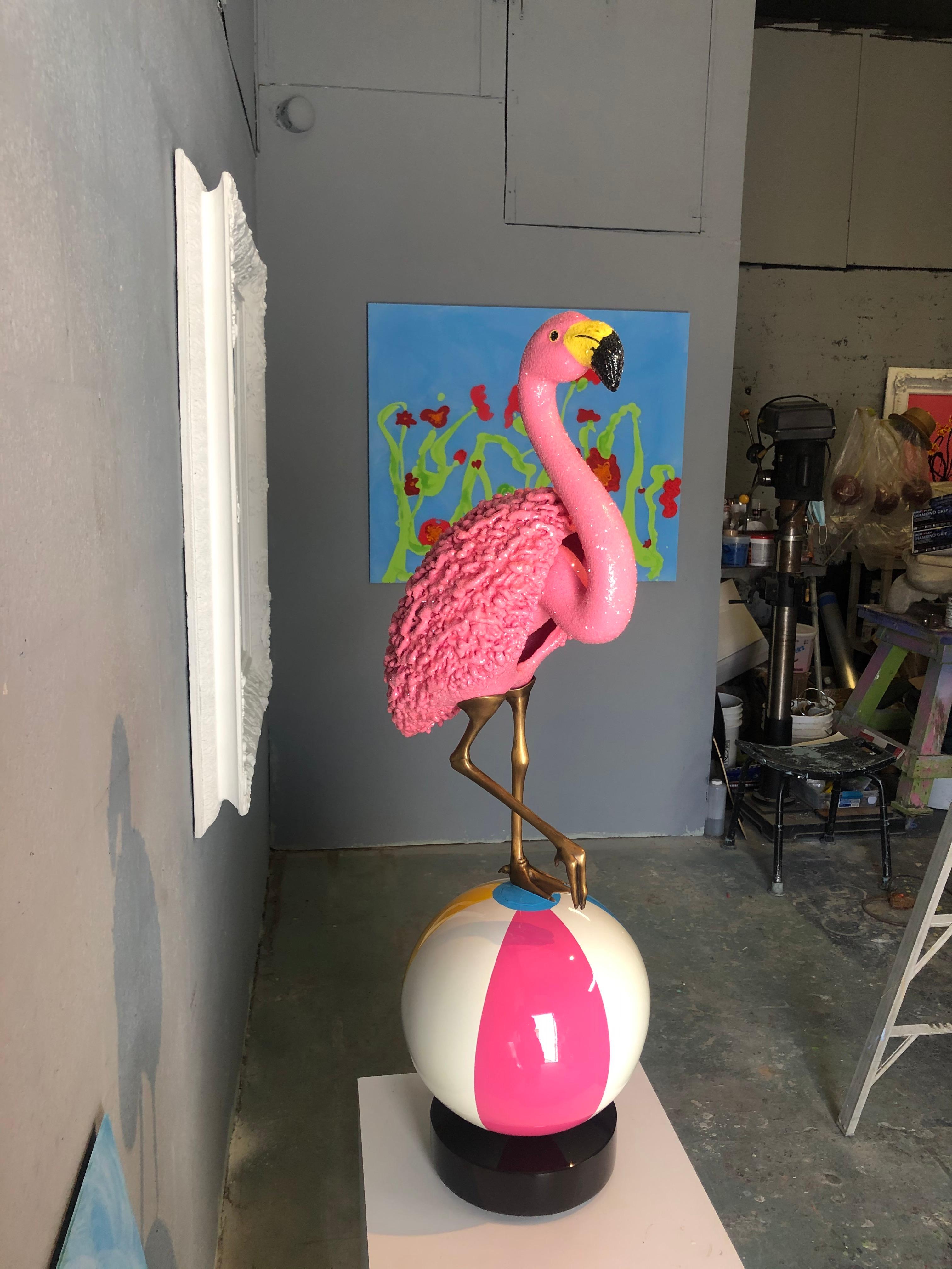 Flamingo Dance - Contemporary Sculpture by Randi Grantham