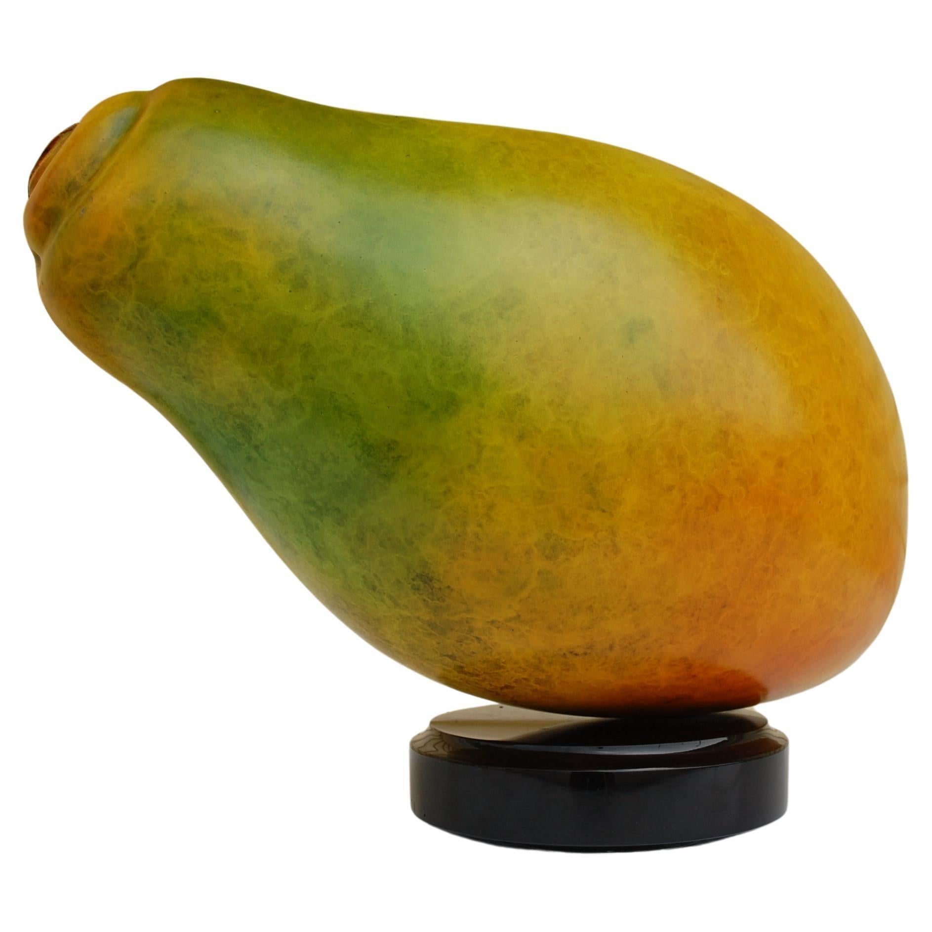  Papaya Still Life Bronze Sculpture
Artist signed only 1 made, patinated bronze on black marble base 8