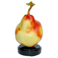 Large Pear Bronze Fruit Sculpture
