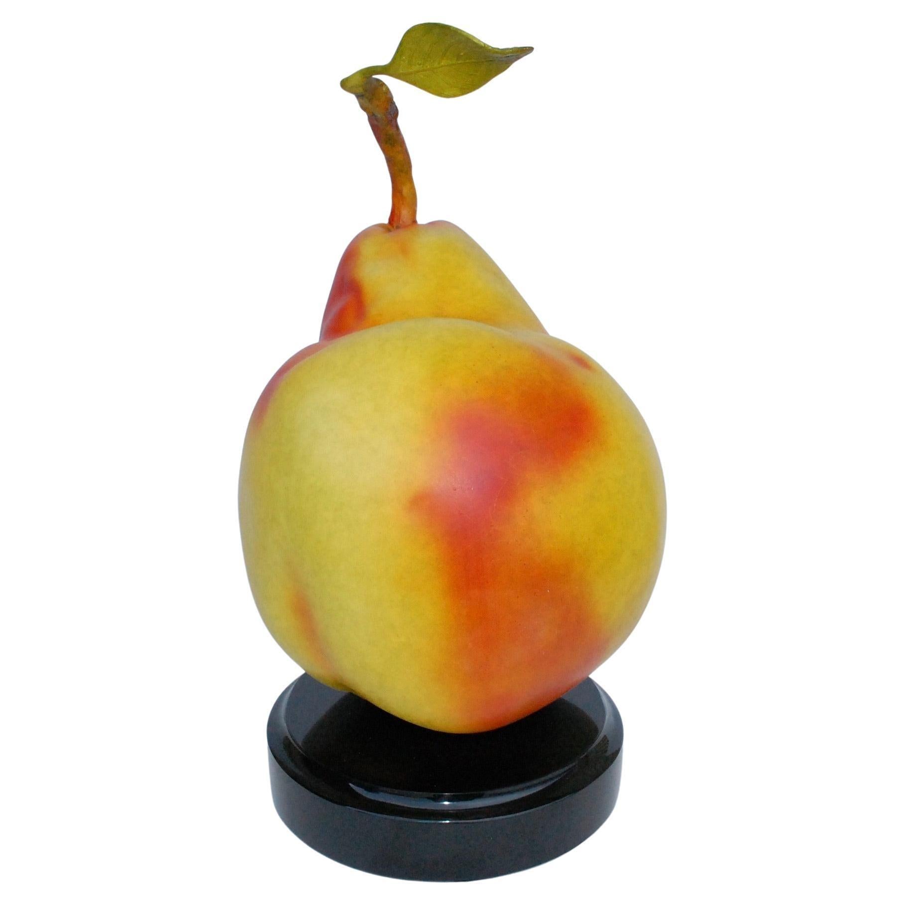  Large Pear Bronze Fruit Sculpture For Sale 1