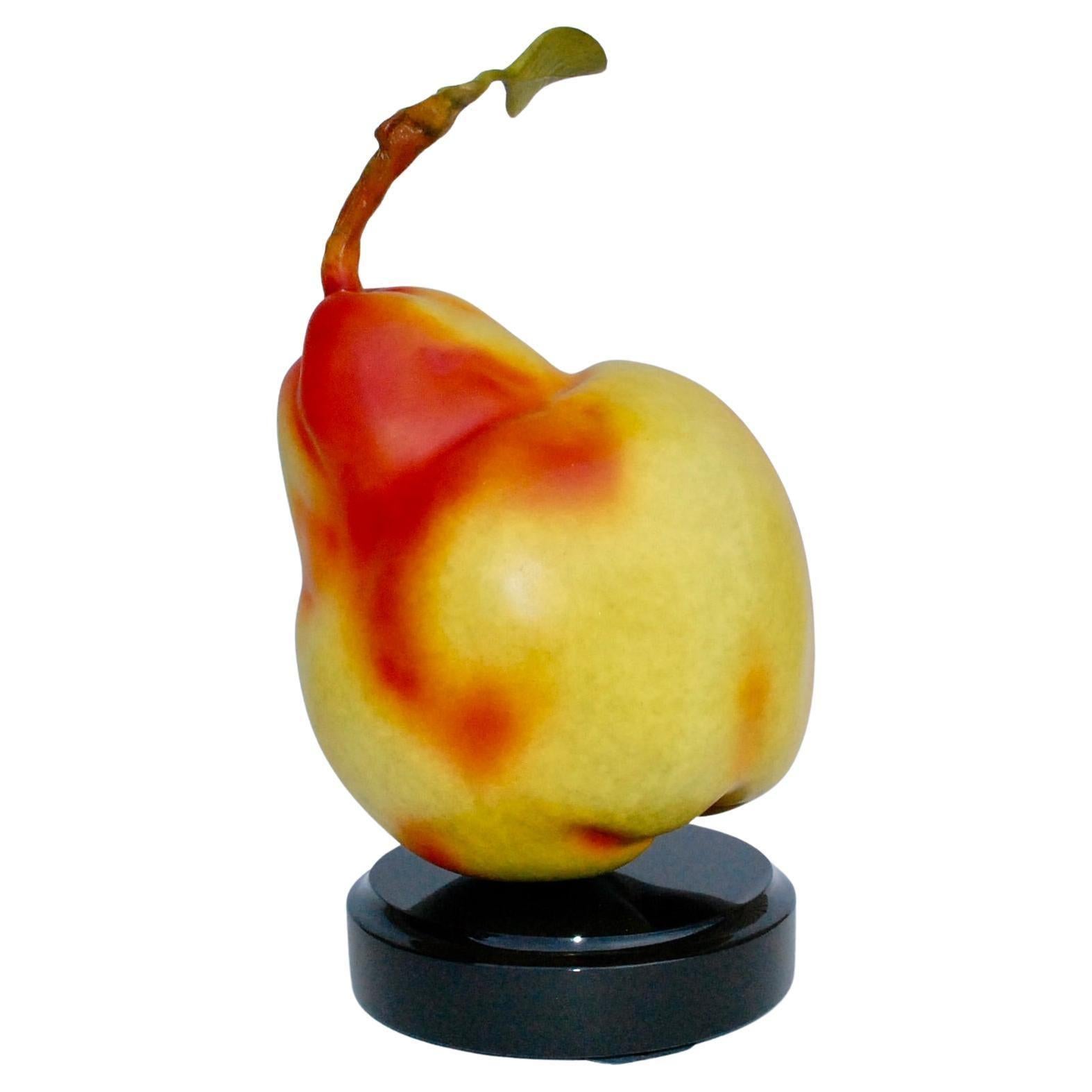  Large Pear Bronze Fruit Sculpture For Sale 2