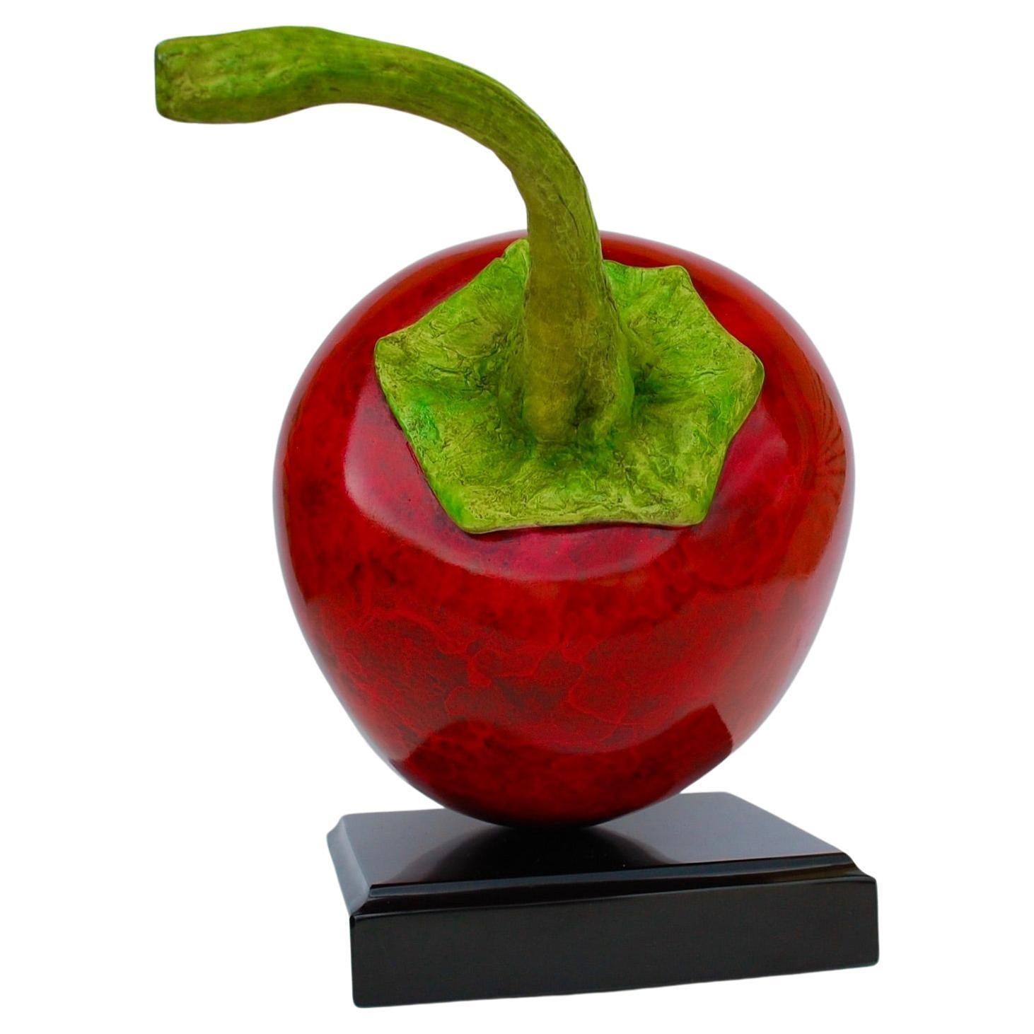 Large Red Chilli Pepper Bronze Sculpture  For Sale 1