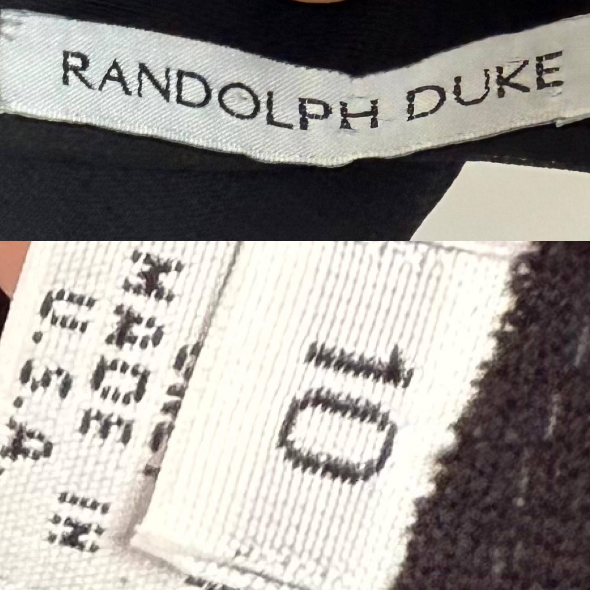 RANDOLPH DUKE 1999 Vintage Schwarzes halbdurchsichtiges Abendkleid Maxikleid mit Perlenbesatz, Vintage im Zustand „Hervorragend“ im Angebot in Leonardo, NJ