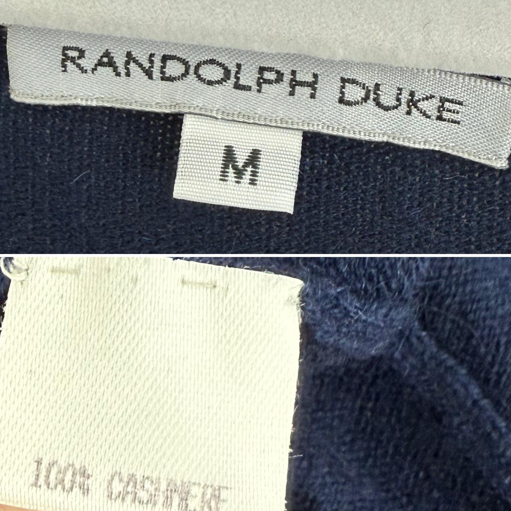 Randolph Duke
SS00
Runway
Vintage
True navy blue
Off the shoulder
Pullover
Super easy to wear / so effortlessly cool
100% cashmere
Size Medium
One hole near the back bottom otherwise Pristine, hole appears worse than it is, in real life it is truly