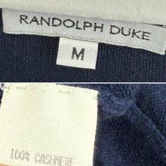 RANDOLPH DUKE 2000 Vintage Runway Cashmere Off The Shoulder Maxi Dress Gown