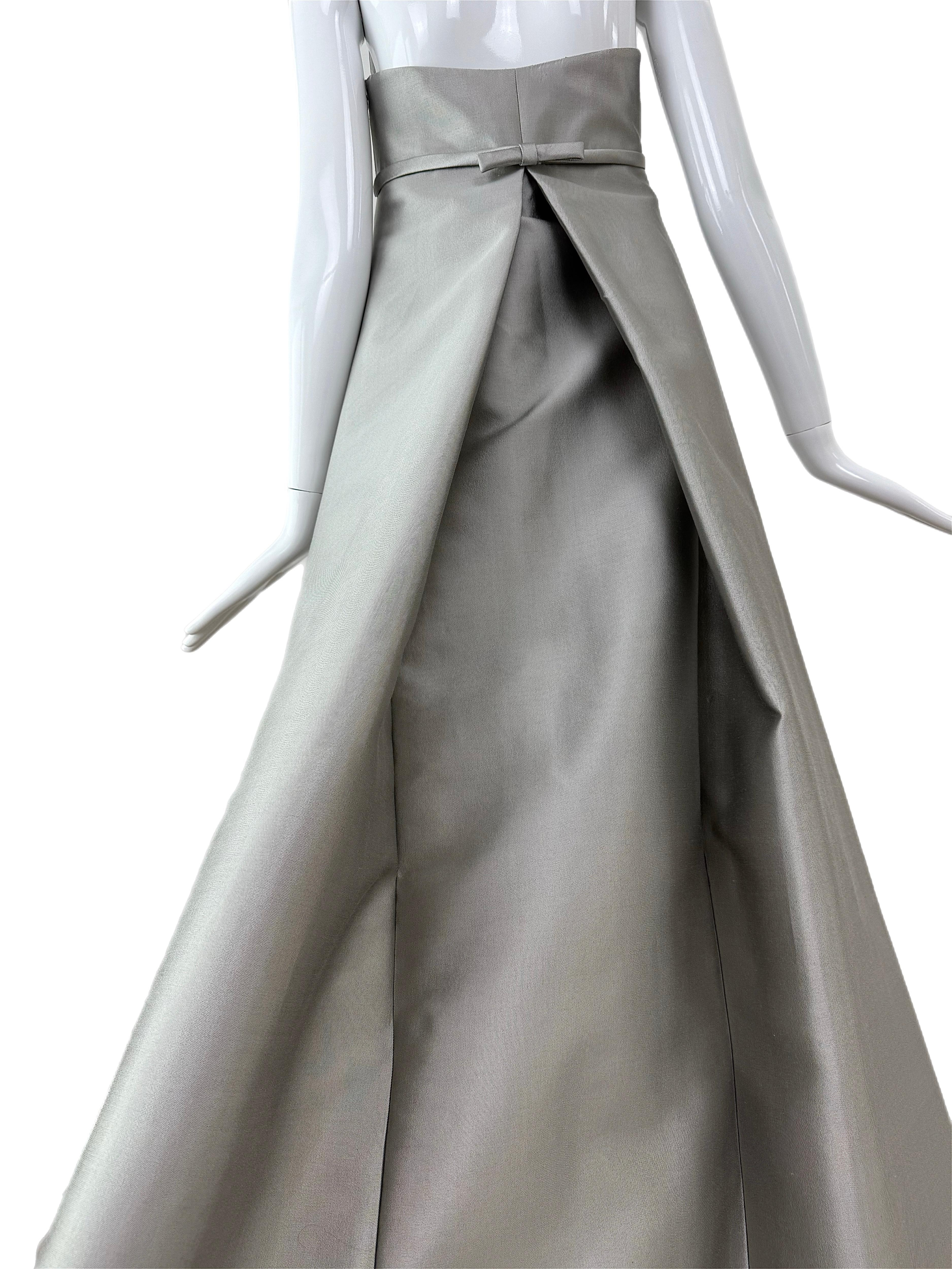 RANDOLPH DUKE 2000 Vintage Runway Silbernes Ballkleid Abendkleid im Angebot 6
