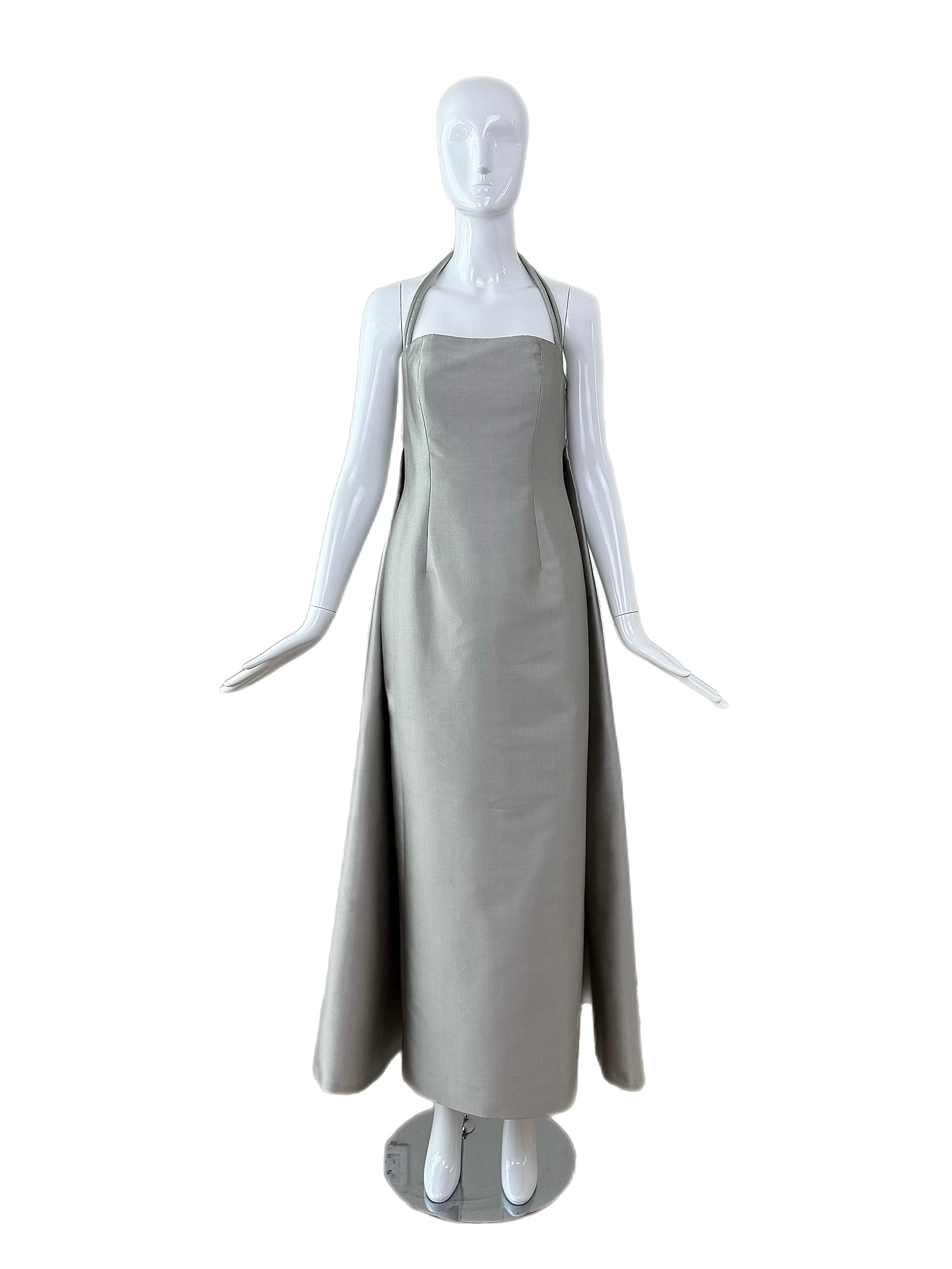 RANDOLPH DUKE 2000 Vintage Runway Silbernes Ballkleid Abendkleid im Angebot 9