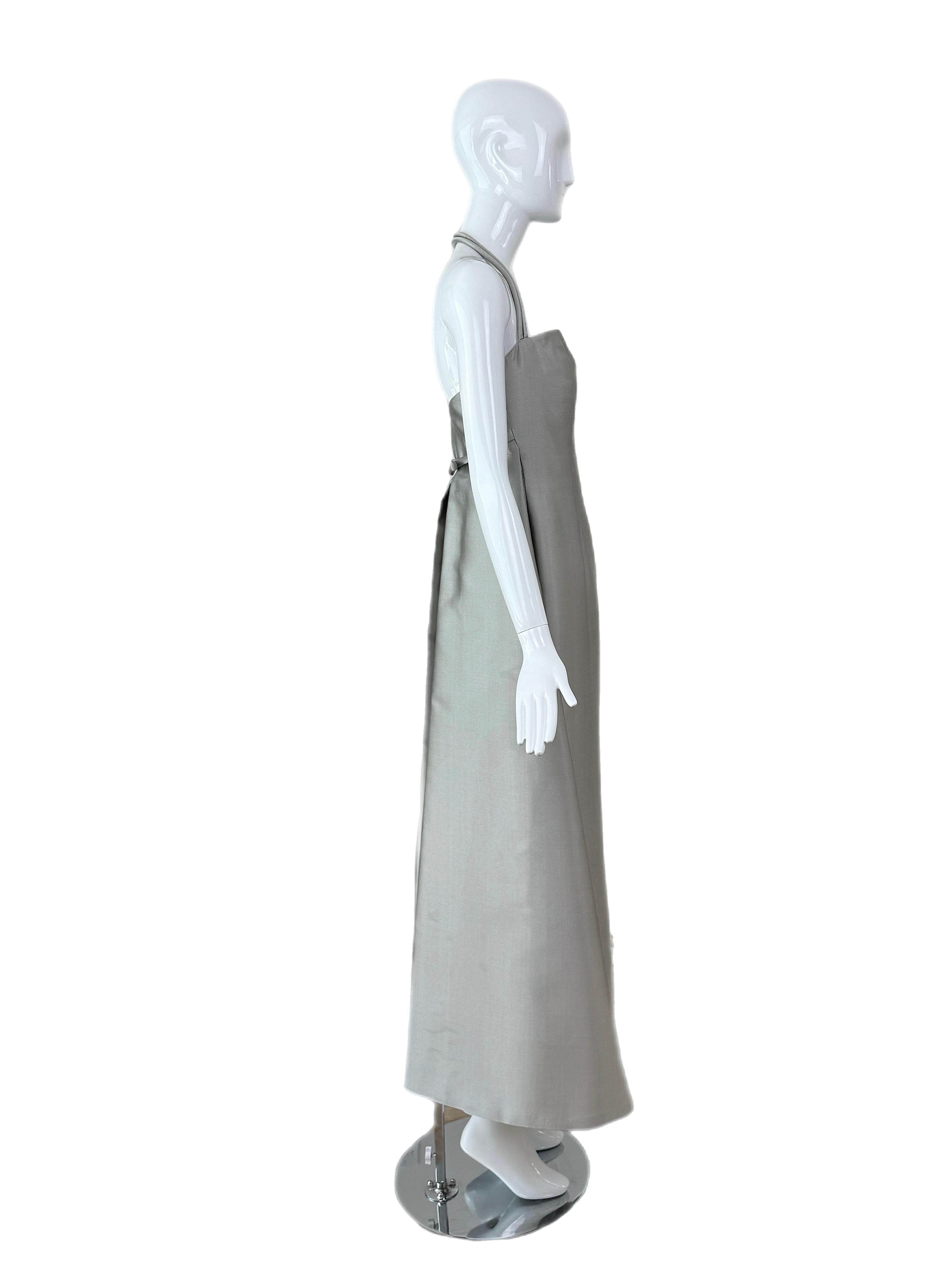 RANDOLPH DUKE 2000 Vintage Runway Silbernes Ballkleid Abendkleid im Angebot 2