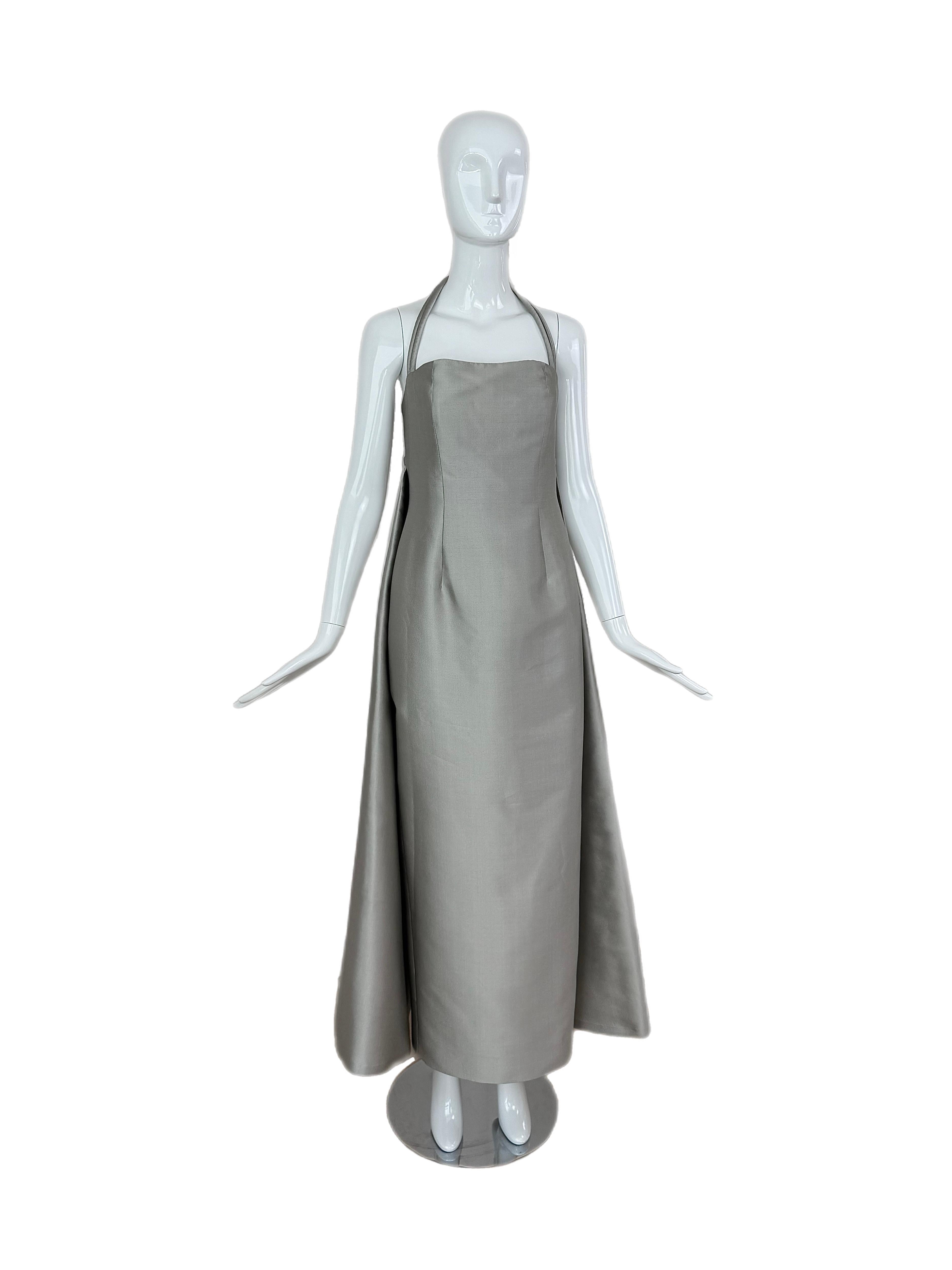 RANDOLPH DUKE 2000 Vintage Runway Silbernes Ballkleid Abendkleid im Angebot 3