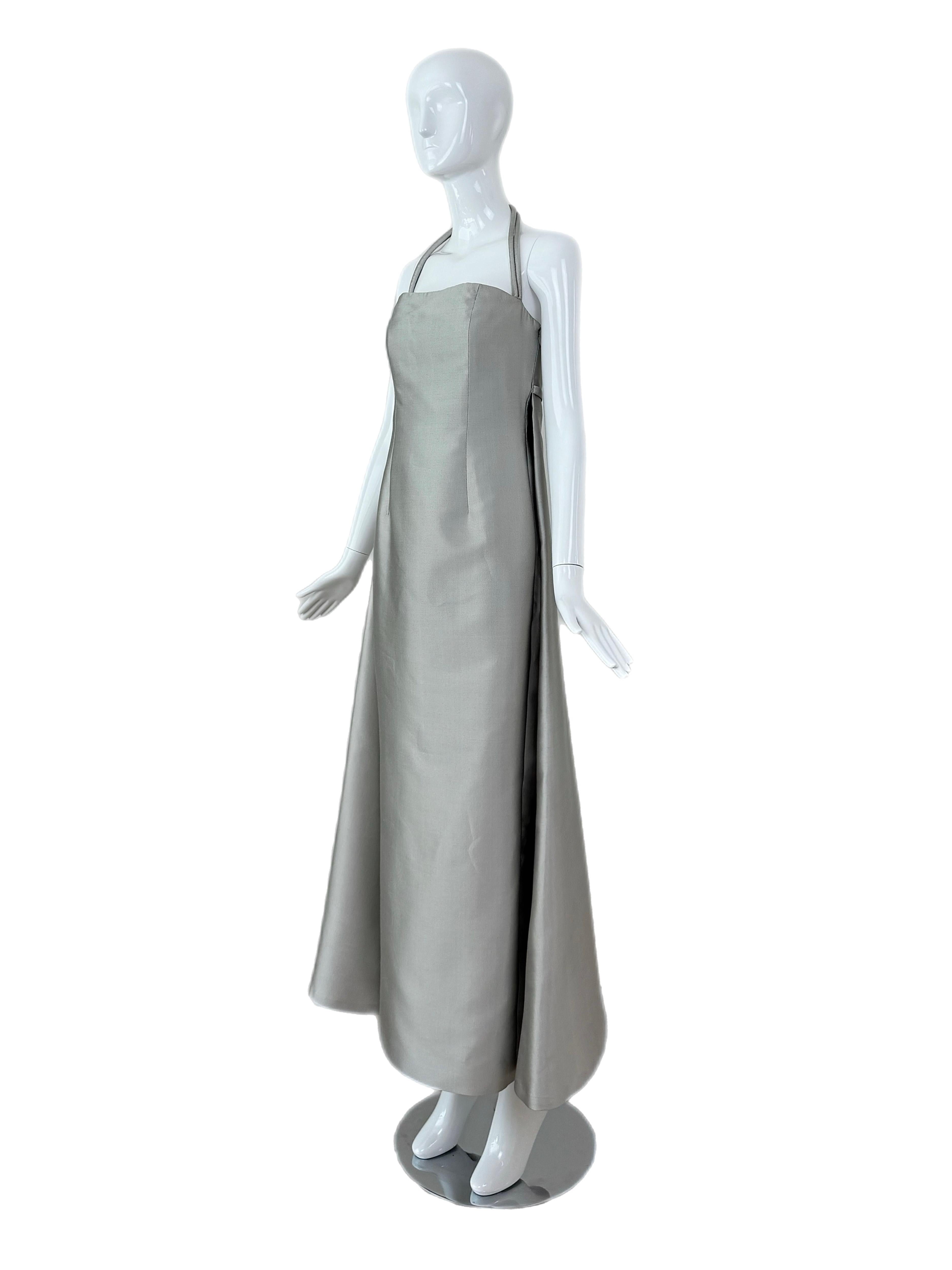 RANDOLPH DUKE 2000 Vintage Runway Silbernes Ballkleid Abendkleid im Angebot 4