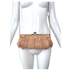 RANDOLPH DUKE Y2K Vintage Pink + Orange Beaded Evening Bag