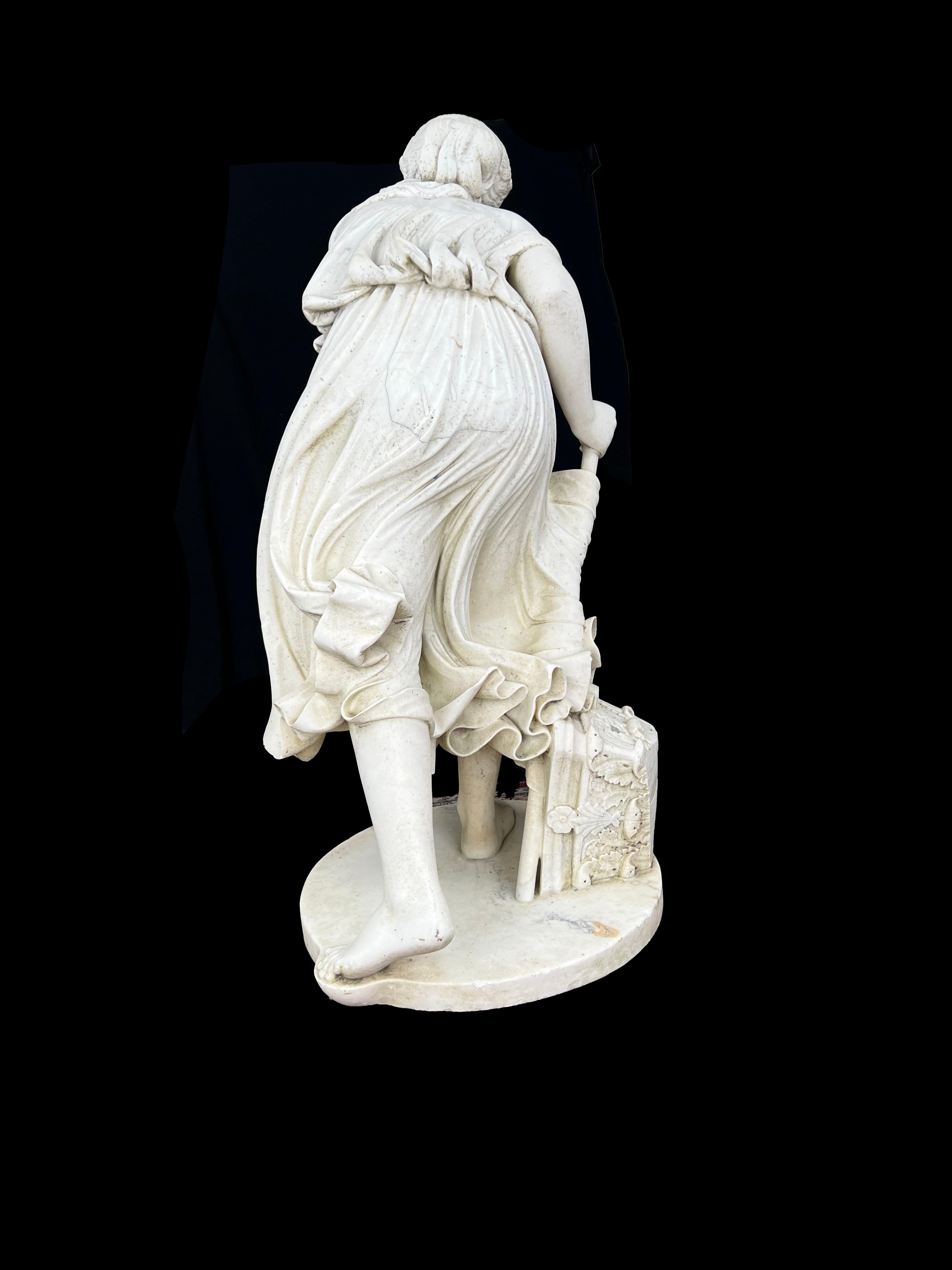 NYDIA, THE BLIND FLOWER GIRL OF POMPEII - Sculpture en marbre 1856-1870 en vente 7