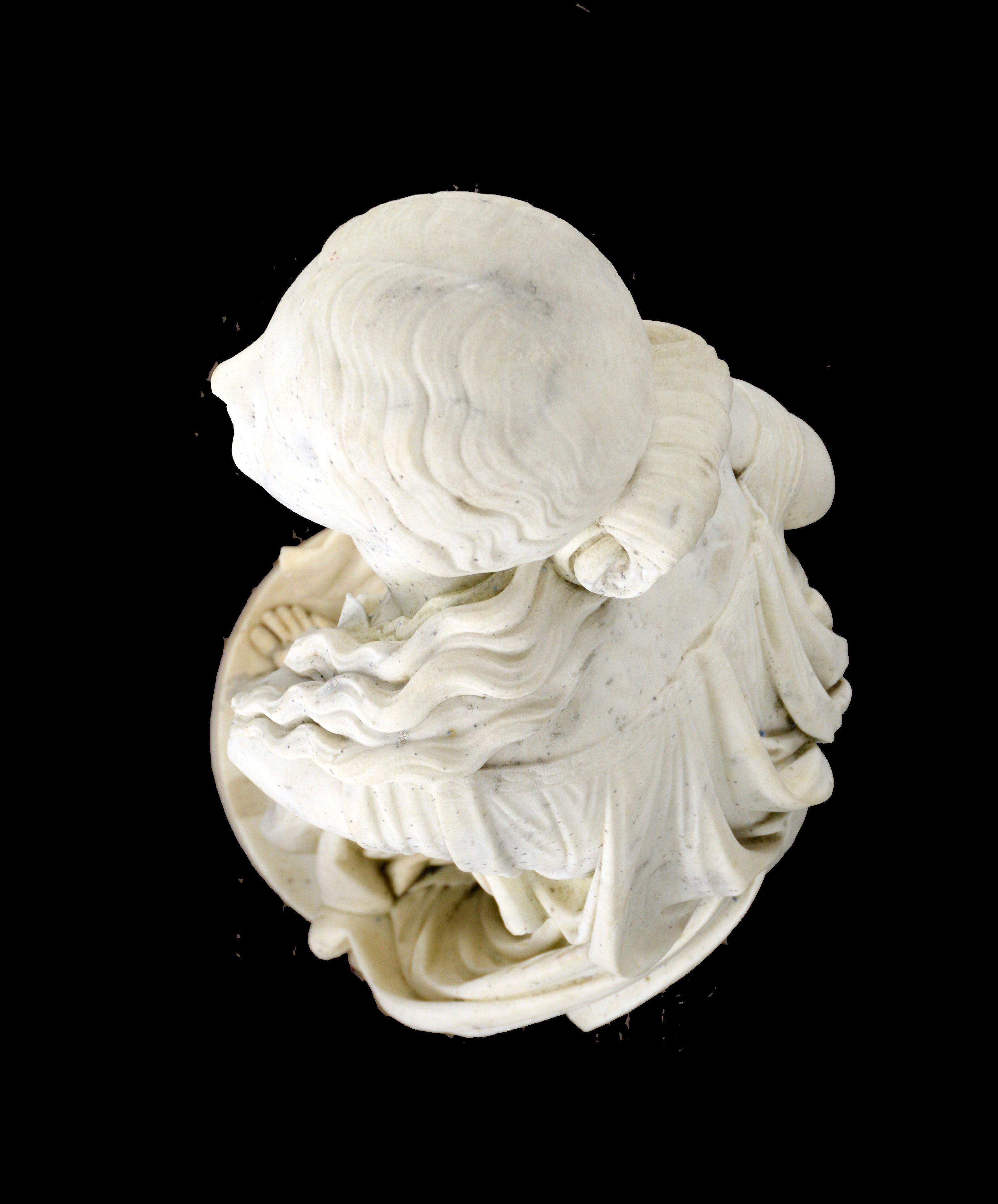 NYDIA, THE BLIND FLOWER GIRL OF POMPEII Marble Sculpture 1856-1870 For Sale 10