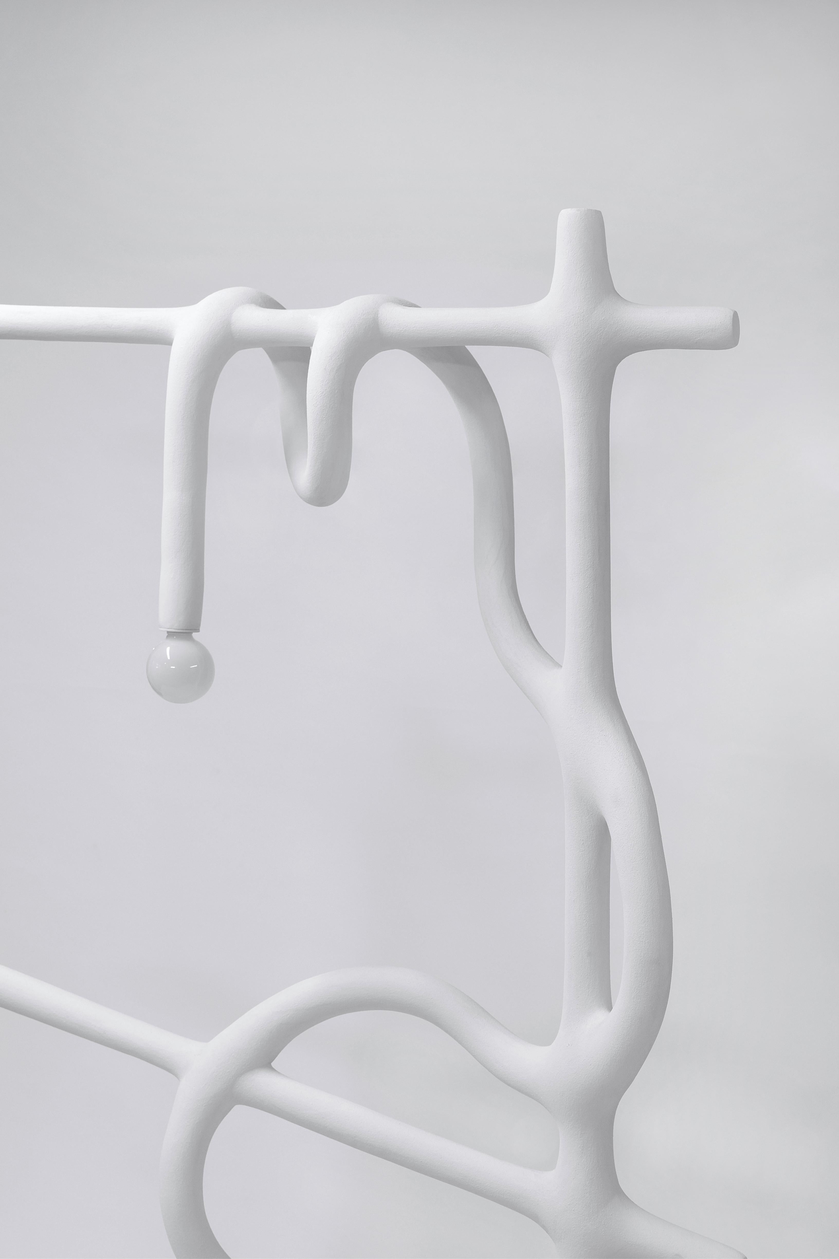 Moderne Lampe Random édition limitée en sable et nylon sur cadre par Hot Wire Extensions en vente