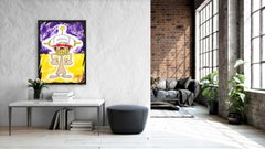 "Absolute" Colorful Pop Art Inspired by Ren and Stimpy Cartoon Character